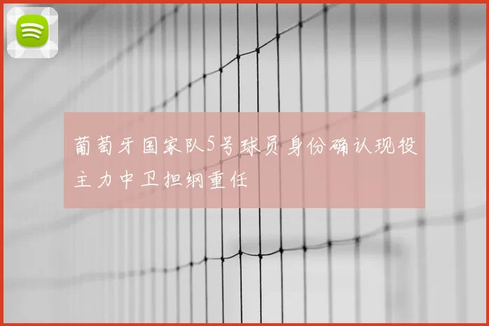 葡萄牙国家队5号球员身份确认现役主力中卫担纲重任